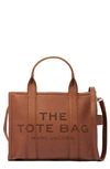 Marc Jacobs Womens Tan The Leather Medium Tote Bag In Argan Oil