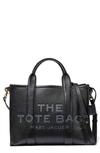 Marc Jacobs The Leather Medium Tote Bag In Black