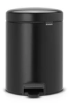 Brabantia Newicon Step Can Recycling Trash Can In Matte Black