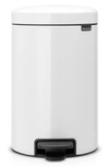 Brabantia Newicon Step Can 3.2-gallon Trash Can In White