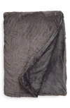 Unhide Cuddle Puddles Plush Throw Blanket In Charcoal