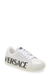 Versace Kids' Greca Logo-print Lace-up Trainers In White