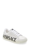 Versace Greca Logo-print Lace-up Trainers In White