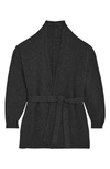 The Row Kids' Huey Tie Waist Cashmere Cardigan In Black