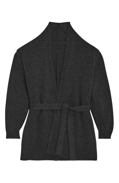 The Row Kids' Huey Tie Waist Cashmere Cardigan In Black