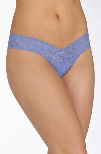 Hanky Panky Low Rise Thong In Chambray