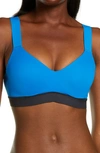 Natori Dynamic Contour Underwire Sports Bra In Imperial Blue / Black