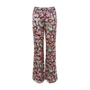 Ganni Floral-print Satin Pajama Pants In Mole