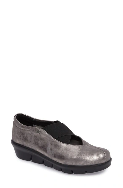 Wolky Cursa Slip-on Sneaker In Gray Leather