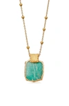 Missoma Lena Amazonite Pendant Necklace In Gold