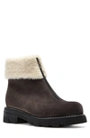 La Canadienne Abba Genuine Shearling Lined Waterproof Bootie In London Suede