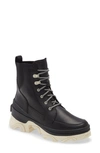 Sorel Brex 50mm Lace-up Waterproof Boots In Black Chalk