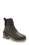 Sorel Brex™ Lace-up Waterproof Bootie In Dark Moss Black