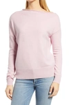 Nordstrom Off The Shoulder Cashmere Sweater In Purple Feminine