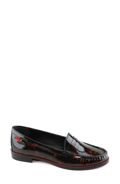 Marc Joseph New York East Village Penny Loafer In Tortoise Patent