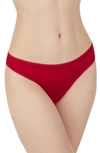 On Gossamer Mesh Hip G-string In Persian Red