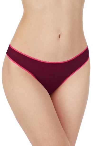 On Gossamer 'hip-g' Mesh Thong In Beetroot