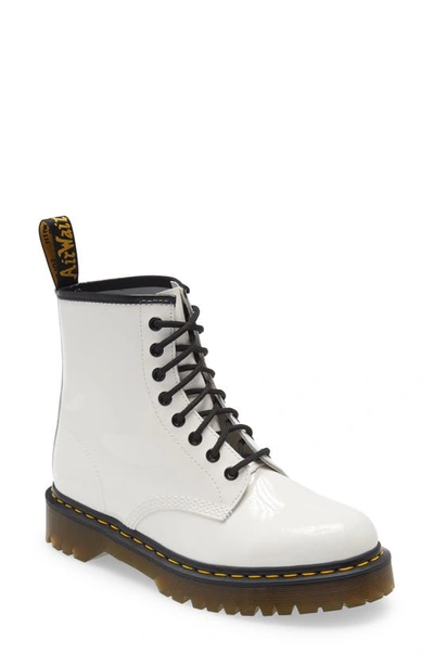 Dr. Martens' 1460 White Smooth Leather Platform Boot