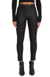 Sanctuary Runway Plaid Leggings In Black Houndstooth