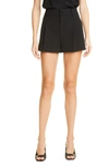 A.l.c Garcia Pleated High-waisted Shorts In Black