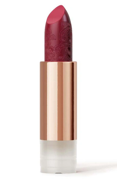 La Perla Refillable Matte Silk Lipstick In Cherry Red Refill