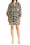 Mille Daisy Long Sleeve Dress In Night Bloom