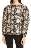 Mille Lila Long Sleeve Top In Night Bloom