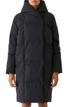 Frank + Oak The Hygge Water Resistant Puffer Coat In True Black