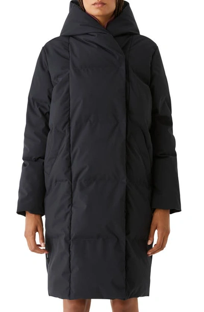 Frank + Oak The Hygge Water Resistant Puffer Coat In True Black