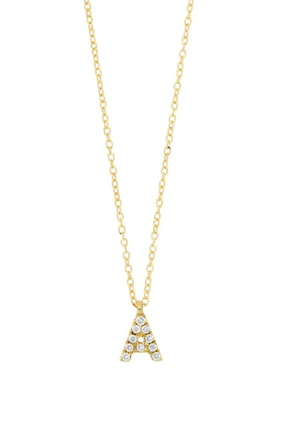 Bony Levy Icon Pavé Diamond Initial Pendant Necklace In 18k Yellow Gold - A