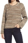 Madewell Kersdale Space Dye Pullover Sweater In Space Dye Chocolate