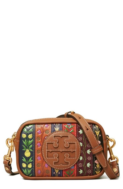 Tory Burch Perry Bombe Ribbon Patchwork Leather Mini Bag In Multi/rolled Brass