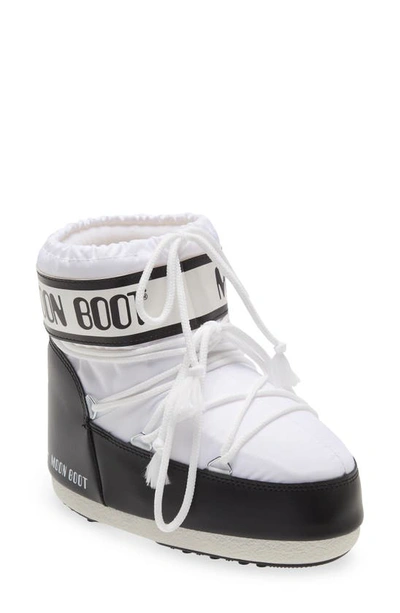 Moon Boot Classic Low 2 Shell And Faux Leather Snow Boots In White