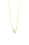 Bony Levy Icon Pavé Diamond Initial Pendant Necklace In 18k Yellow Gold - V