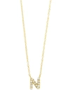 Bony Levy Icon Pavé Diamond Initial Pendant Necklace In 18k Yellow Gold - N