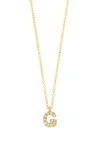 Bony Levy Icon Pavé Diamond Initial Pendant Necklace In 18k Yellow Gold - G