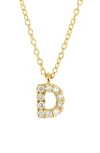 Bony Levy Icon Pavé Diamond Initial Pendant Necklace In 18k Yellow Gold - D