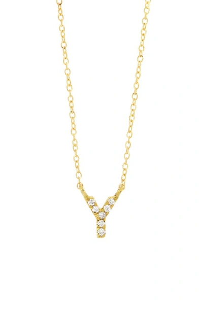 Bony Levy Icon Pavé Diamond Initial Pendant Necklace In 18k Yellow Gold - Y