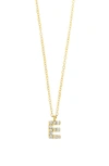 Bony Levy Icon Pavé Diamond Initial Pendant Necklace In 18k Yellow Gold - E