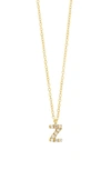 Bony Levy Icon Pavé Diamond Initial Pendant Necklace In 18k Yellow Gold - Z