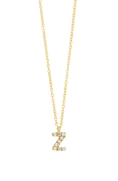 Bony Levy Icon Pavé Diamond Initial Pendant Necklace In 18k Yellow Gold - Z