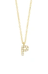 Bony Levy Icon Pavé Diamond Initial Pendant Necklace In 18k Yellow Gold - P