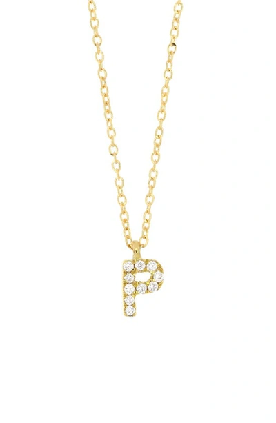 Bony Levy Icon Pavé Diamond Initial Pendant Necklace In 18k Yellow Gold - P