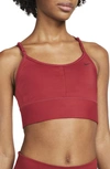 Nike Dri-fit Indy Sports Bra In Pomegranate/ Black