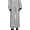 DRIES VAN NOTEN GREY FEATHERS LOUNGE PANTS