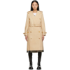 Burberry Womens Soft Fawn V-neck Cashmere-wool Blend Trench Coat 6 In Soft Fawn