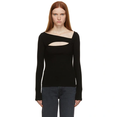 Citizens Of Humanity Black Cut-out Iris Long Sleeve T-shirt