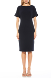 Alexia Admor Dolman Sleeve Sheath Dress In Navy