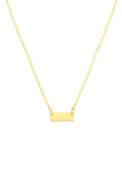 Karat Rush 14k Yellow Gold Mini Bar Pendant Necklace