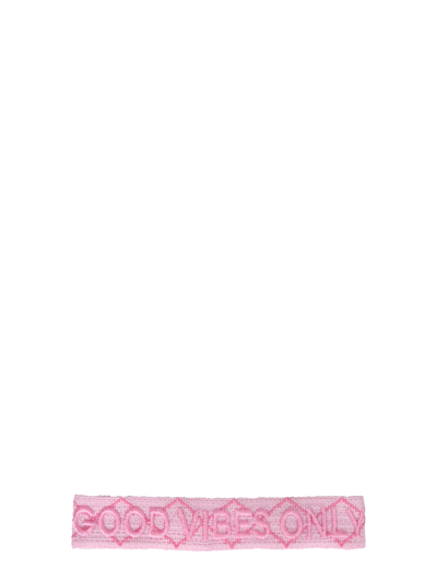 Label K Braided Fabric Bracelet In Pink